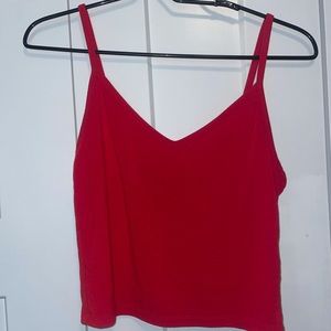 Bright red cotton tank from F21